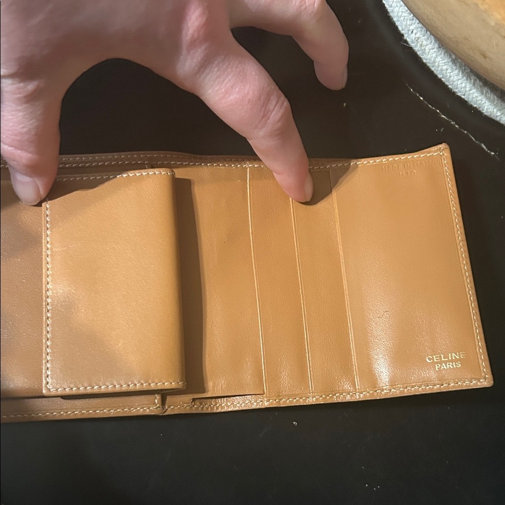 Vintage Celine Brown and Tan Crossbody Bag set with Chain and matching wallet - Picture 4 of 16